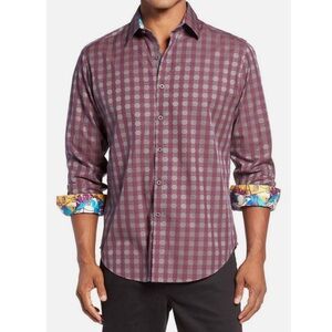 Robert Graham Gideon Classic Fit Jacquard Sport Shirt Size 3XL